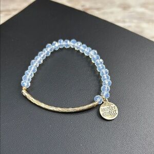 Kinsley Armelle Gold and Light Milky Clear Crystal Bracelet